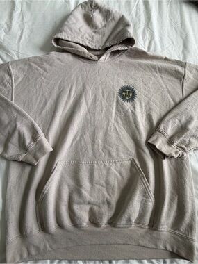 Empyre Beige Hoodie with Sun Chest Graphic - Men